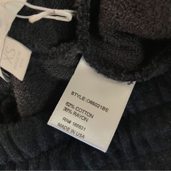 CALME Johnny Was Mihu Wide Leg Pant Dark Gray Elastic Waist Casual Size XS New - Picture 6 of 9